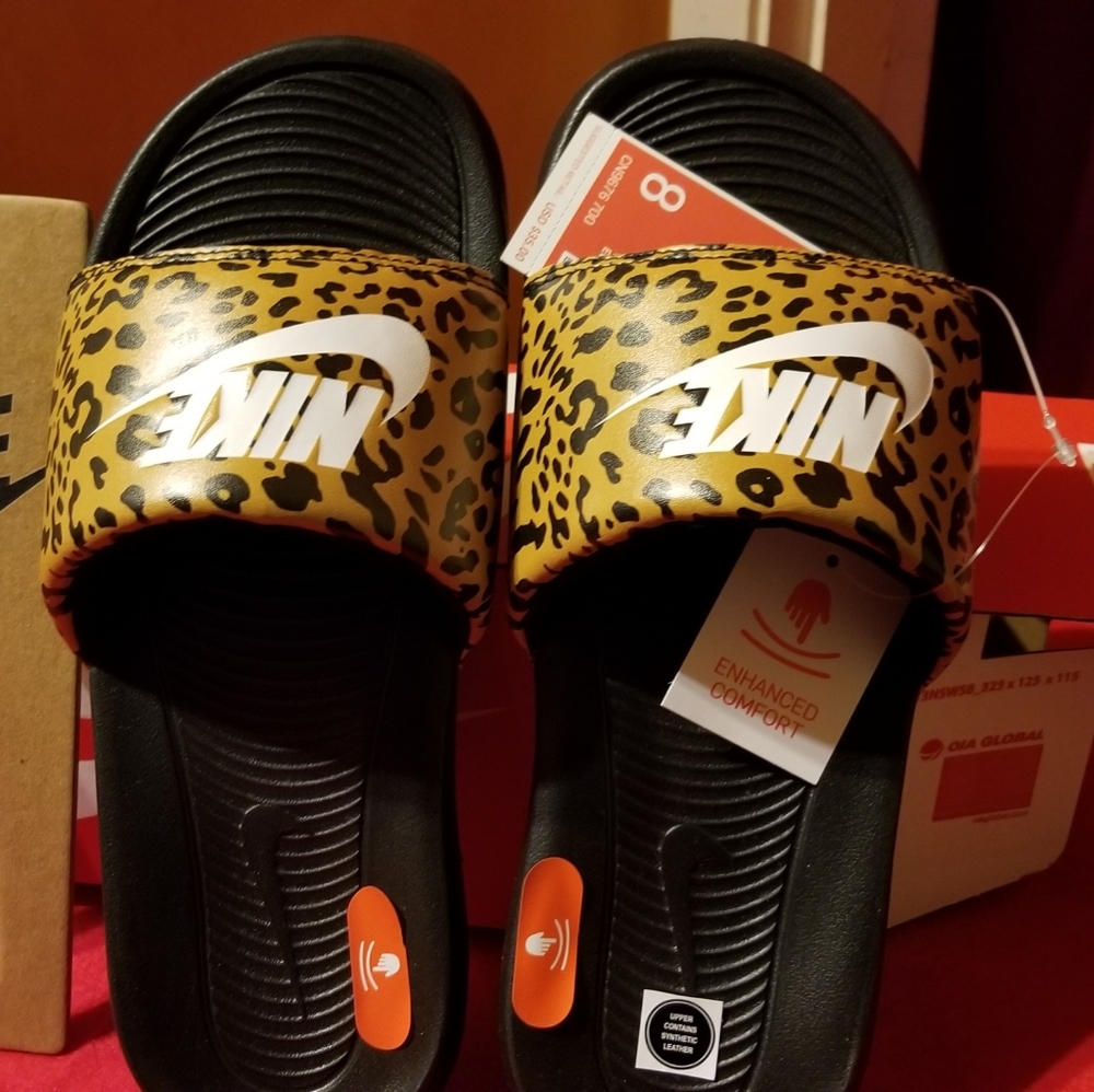 Nike Victori One Sport Slide sz 8 Cheetah Chutney Brand New in Box